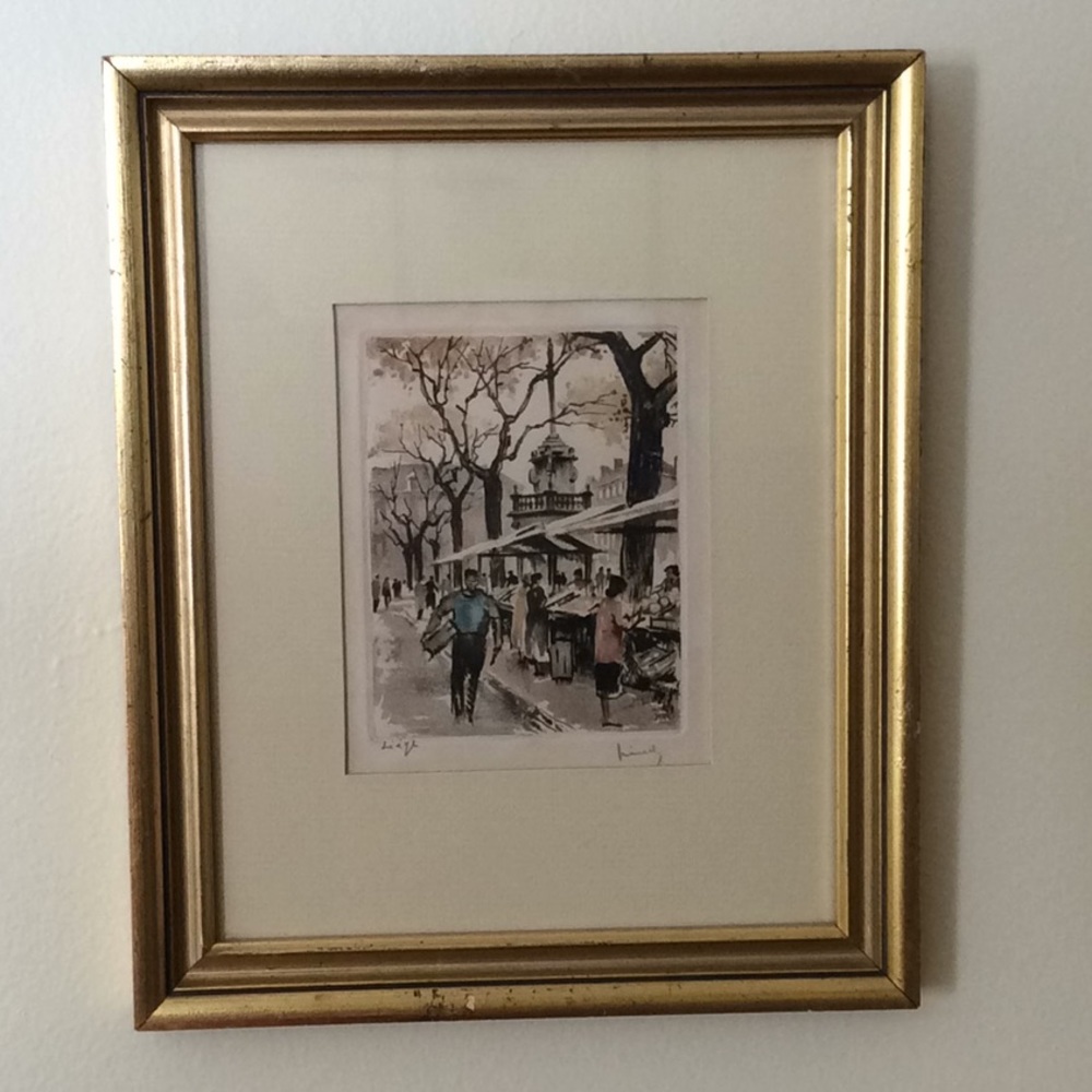 Vintage Color Etching